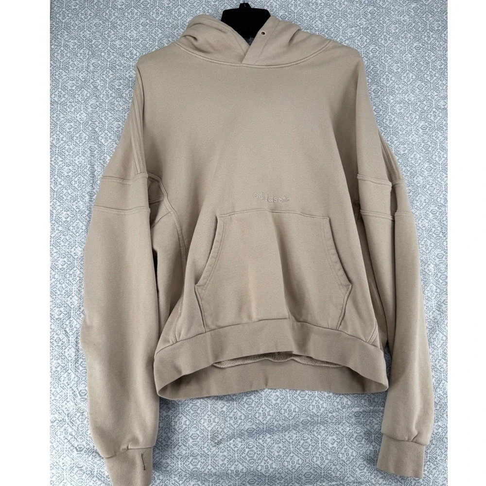 Adidas Originals Skateboarding Hoodie Beige Tan HK9899 Mens Medium